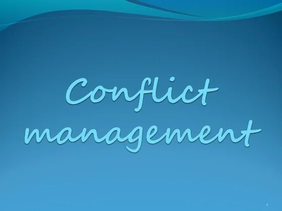 Conflict Resolution in Professional Settings